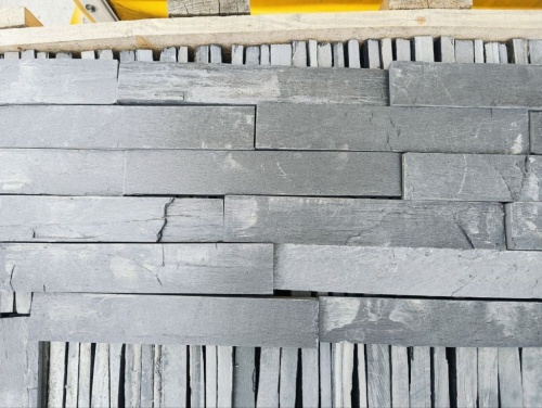 Плитка чёрная из натурального камня фасадная 30 см * 5 см, толщина 7 мм -30 мм купить в Еманжелинске