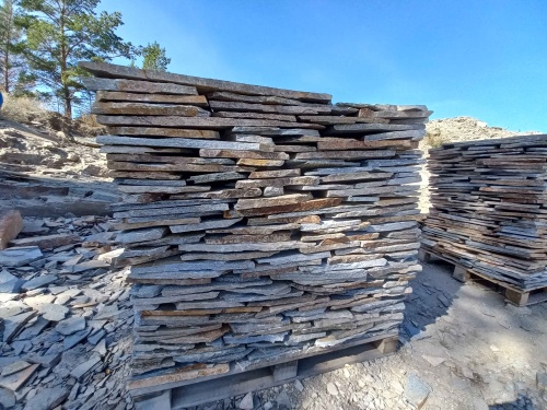 Плитняк златолит серебристый для фасада купить в Еманжелинске