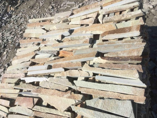 Горбушка златолит золотистый для облицовки купить в Еманжелинске